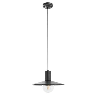 Beliani L&aacute;mpara Colgante De Exterior Estilo Moderno Para Jard&iacute;n De Aluminio Pintado En Negro Mate Baralia
