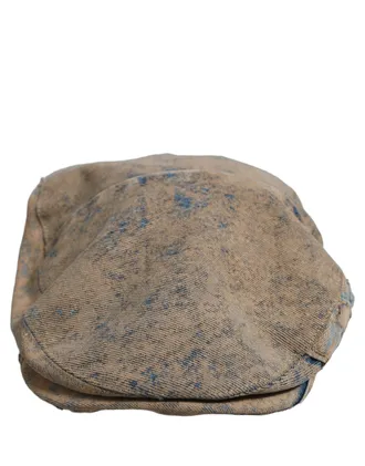 Dolce & Gabbana HAT10041 Distressed Denim Flat Cap - Brown