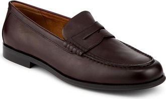Jones Bootmaker Mens Quadir Slip On Leather Penny Loafers - Dark Brown - Size UK 10