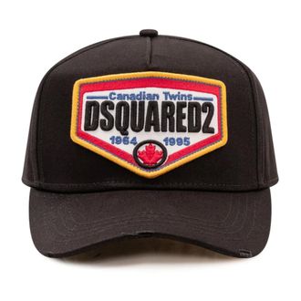 Dsquared2 Caps, male, Black, Size: ONE SIZE Logo Baseball Cap