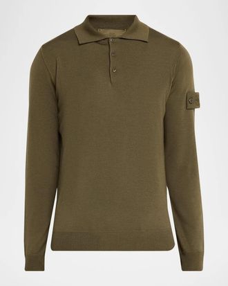 Stone Island Men & apos;s Wool Polo Sweater