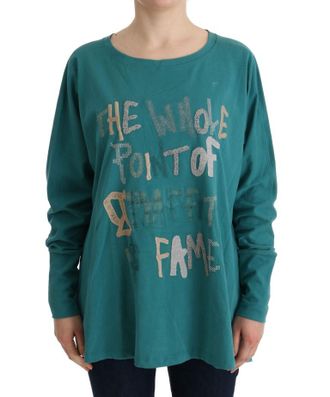 John Galliano Green Cotton Oversized Womens Sweater