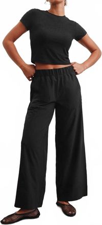 Beyond Yoga WomenS Easy Wide Leg Pant In True Black