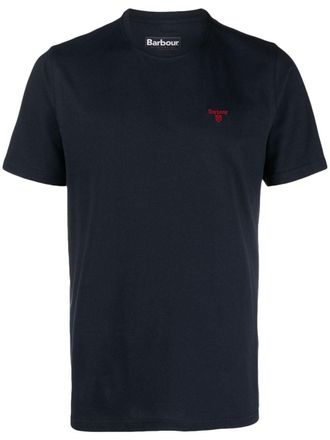 Barbour logo-embroidered cotton T-shirt - men - Cotton - S - Blue