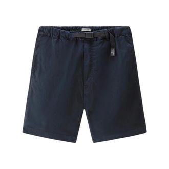 Woolrich Casual Shorts, male, Blue, Size: XL Stretch Cotton Twill Shorts