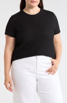 Sanctuary Pucker Up Perfect T-Shirt in Black at Nordstrom, Size 2X