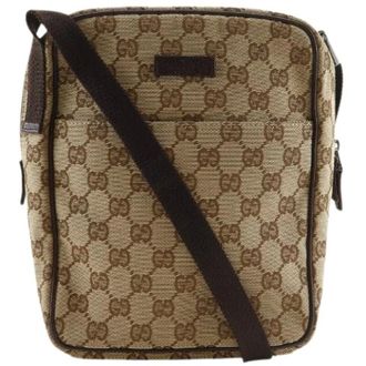 Gucci Pre-owned GG Canvas Schoudertas - Dames - Pre-owned - Bruin - Maat: ONE Size Taf