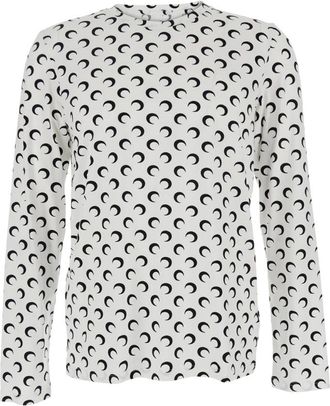 Marine Serre Hombre, Camisetas, Blanco, Talla: M