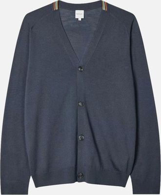 Paul Smith Mens Paul Smith Button Through Cardigan 76 Slate - Size: 42