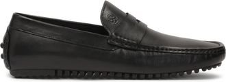 Kazar Zwarte heren mocassins op een comfortabele zool - Heren - Loafers - Zwart - 42 EU - Leer - Schoenen