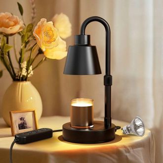 OEM Lampe Chauffe Bougie Avec Minuterie Variateur Lampe &Agrave; Poser Chauffante Pour Bougie Hauteur R&eacute;glable Pour Chambre Salon