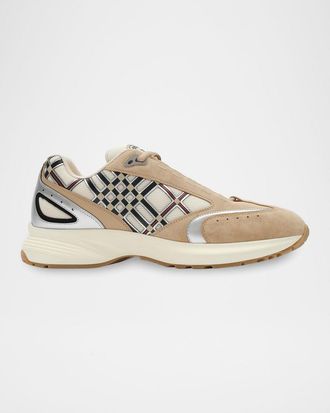 Burberry Men & apos;s Eclipse Suede Low-Top Sneakers