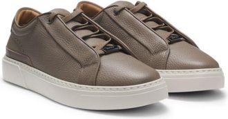 BOSS Gary trainers in grained leather