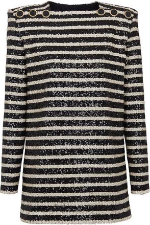 Balmain Sequin Embellishment Short Dress, Brand Size 36 (US Size 4)