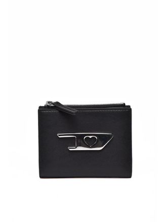 Diesel Black Leather Zip Wallet