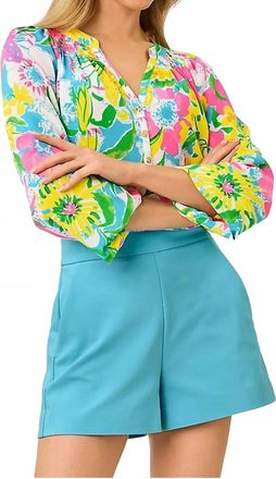 Lilly Pulitzer Sarissa Stretch Short In Turquoise Tide