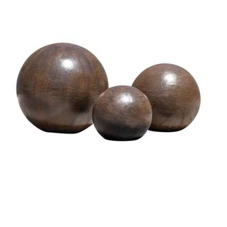 Wanda Collection Trio bolas decorativas para exterior marr&oacute;n
