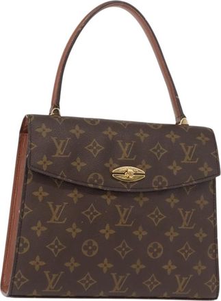 Louis Vuitton Malesherbes Handbag Monogram Canvas Brown Canvas Handbag (Pre-Owned)