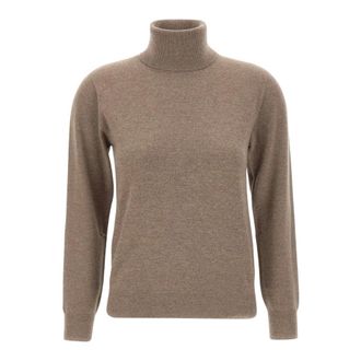 KANGRA Coltrui Trui - Dames - Coltruien - Bruin - M - Wol - Truien & Vesten