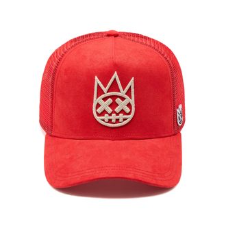 Cult of Individuality Logo Mesh Back Trucker Hat In Racing Red