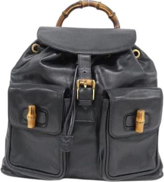 Gucci Pre-owned Backpacks, female, Black, Size: ONE SIZE Pre-owned Vintage Backpack