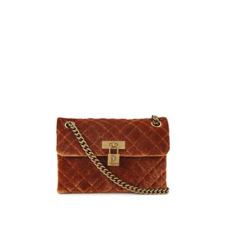 Kurt Geiger Womens Velvet Mini Brixton Bag - Mustard - One Size