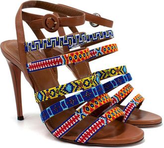 Aquazzura Beaded Strap Heels Size 37