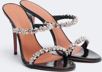 Amina Muaddi Elizabeth embellished leather mules