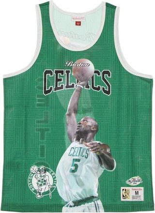 Mitchell & Ness NBA Basketball Tank Top Kevin Garnett - Heren - Fitness - Groen - XL - Polyester - Fitness