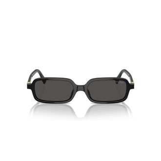 Miu Miu 0mu 11zs Rectangular Black Acetate Sunglasses