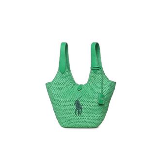 Polo Ralph Lauren Raffia And Viscose Tote Bag