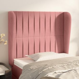 vidaXL Cabecero Con Orejas De Terciopelo Rosa 103x23x118/128 Cm Vidaxl