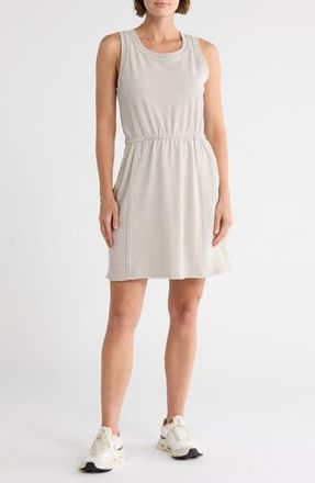 Yogalicious Rosannah Washed Terry Raw Edge Tank Dress in Shadow Rock at Nordstrom Rack, Size X-Large