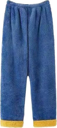 Generic Womens Thick Pyjama Bottoms Womens Pyjamas Bottoms Loose Loungewear Pants Soft Solid Colour Nightwear Winter Fluffy Pants Warm Fleece Trousers Comfy S