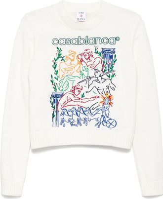 Casablanca Maglione con ricamo - Bianco