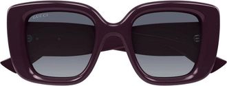 Gucci GG1975S005 Square Full Rim Sunglasses - Burgundy