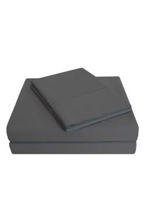 Superior Solid 300 Thread Count Percale Sheet Set in Grey at Nordstrom Rack, Size King