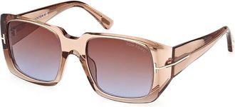 Tom Ford FT1035 RYDER-02 45F Womens Sunglasses Brown Size 51