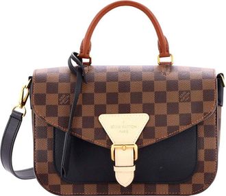 Louis Vuitton Brown Damier Ebene & Leather Beaumarchais (Authentic Pre-Loved)