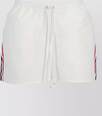 Thom Browne nylon cotton track shorts side stripes