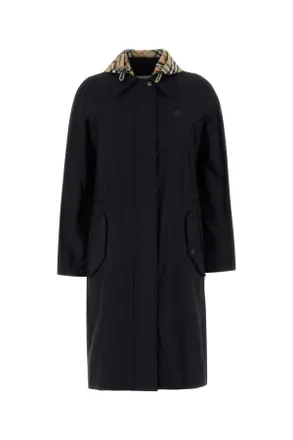 Burberry Black Stretch Nylon Newbury Parka Coat