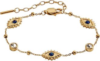Alex and Ani Evil Eye Crystal Stone Chain Bracelet in Gold at Nordstrom