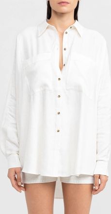 Significant Other Parrish Button Front Shirt In Ivory