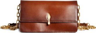 Christian Louboutin Bettina Leather Crossbody Bag in X235 Cognac/gold at Nordstrom