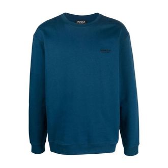 Dondup Hoodies & sweatvesten, Heren, Groen, M, Katoen, Sweatshirt met ronde hals