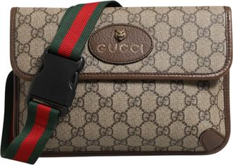 Gucci Supreme Canvas Belt Womens Bag (Pre-Owned)