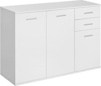 HOMCOM Armadietto Da Ufficio 2 Cassetti 3 Armadietti Bianco Legno - Homcom