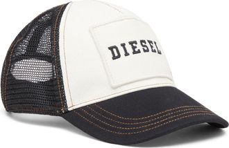 Diesel Cotton cap with mesh back and logo - Caps - Man - Black