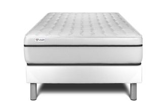 VITALIT Somier Blanco + Colch&oacute;n Con Espuma Viscoel&aacute;stica 90 X 190