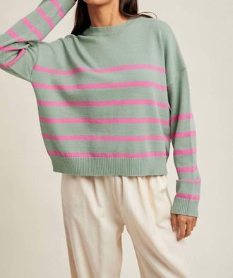 Wishlist Summers End Sweater In Dark Sage